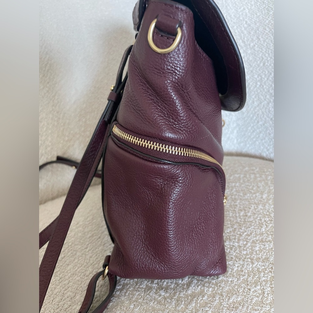 See By Chloe beautiful burgundy wine color Backpack with Gold Hardware - Picture 3 of 11
